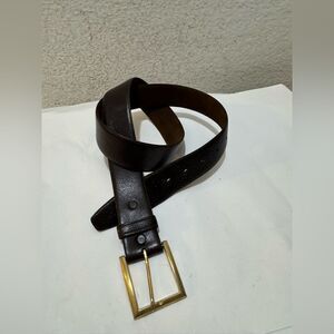 Genuine Buffalo Calf Cowhide Lined Leather Buckle men’s Belt